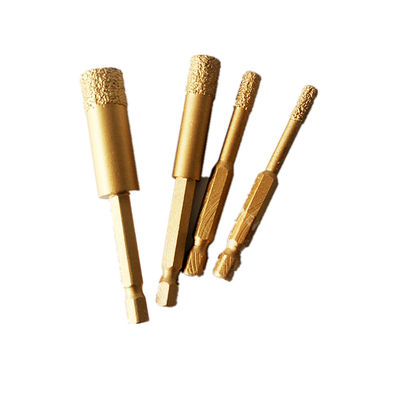 उच्च गुणवत्ता वाले लंबे जीवन के साथ गनाइट टाइल चीनी मिट्टी के बरतन संगमरमर ड्रिल बिट्स के लिए 10 * 65 * 10 मिमी सूखी डायमंड कोर ड्रिल बिट्स