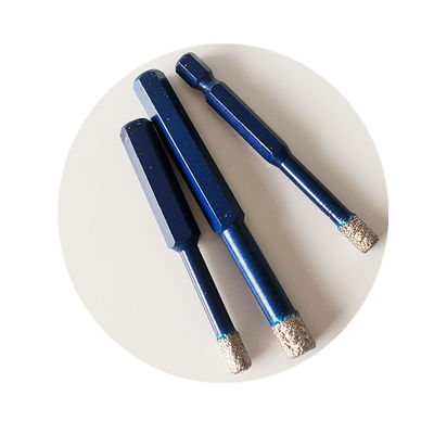 उच्च गुणवत्ता वाले लंबे जीवन के साथ गनाइट टाइल चीनी मिट्टी के बरतन संगमरमर ड्रिल बिट्स के लिए 10 * 65 * 10 मिमी सूखी डायमंड कोर ड्रिल बिट्स