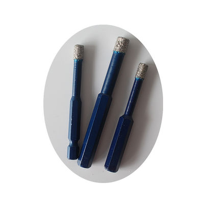 उच्च गुणवत्ता वाले लंबे जीवन के साथ गनाइट टाइल चीनी मिट्टी के बरतन संगमरमर ड्रिल बिट्स के लिए 10 * 65 * 10 मिमी सूखी डायमंड कोर ड्रिल बिट्स