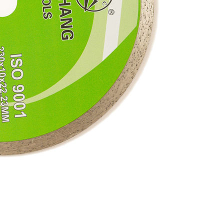 उच्च गुणवत्ता 9 इंच कोल्ड प्रेस 230 × 1.8 / 2.6 × 10 × 22.23 मिमी निरंतर रिम डायमंड ब्लेड सामान्य प्रयोजन, सिरेमिक, संगमरमर के लिए