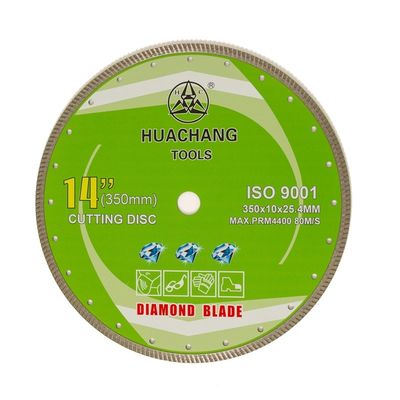 14 इंच '350×2.2/3.2×10×25.4 मिमी टर्बो डायमंड ब्लेड कोल्ड प्रेस सामान्य प्रयोजन, सिरेमिक, संगमरमर और कंक्रीट के लिए