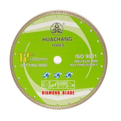 कोल्ड प्रेस हाई क्वालिटी 12इंच '300×2.0/3.0×10×25.4mm टर्बो डायमंड ब्लेड सामान्य प्रयोजन के लिए