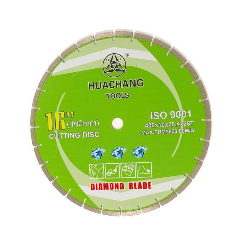 हाई क्वालिटी कोल्ड प्रेस 16 इंच 400×2.6/3.4×10×25.4mm×28T सेगमेंटेड डायमंड ब्लेड फॉर जनरल पर्पस, स्टोन