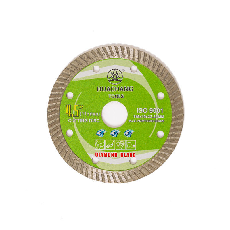 4.5 इंच 115mmx22.2mm सामान्य प्रयोजन लहर चिनाई चिकनी कटौती के लिए टर्बो रिम डायमंड ब्लेड
