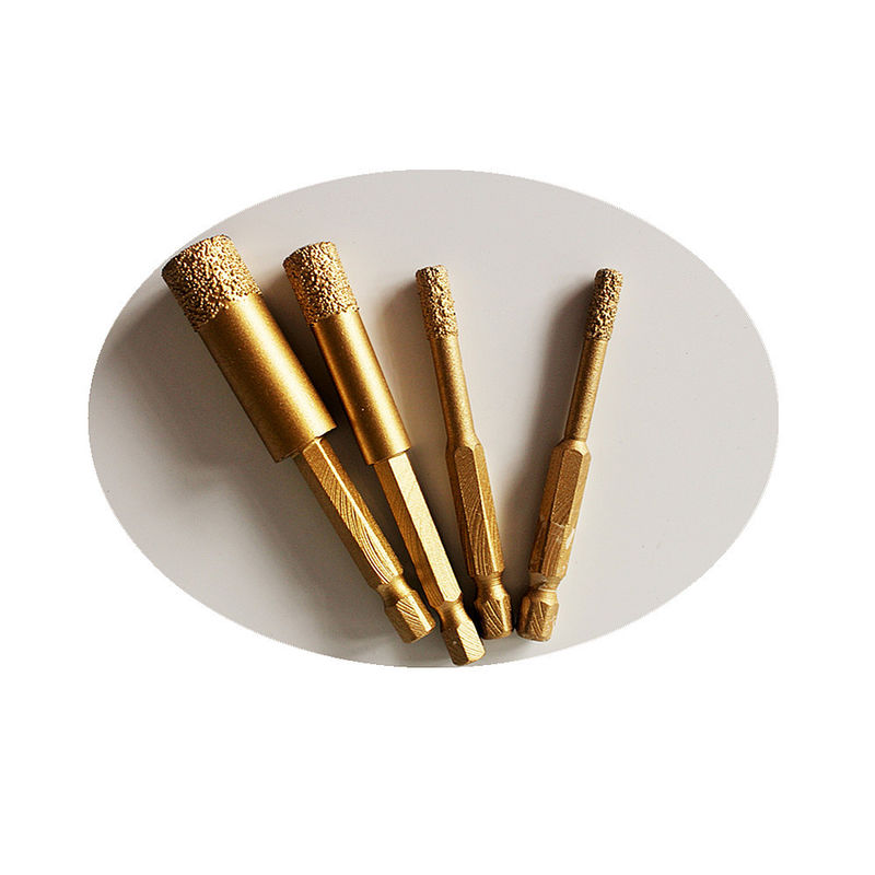 उच्च गुणवत्ता वाले लंबे जीवन के साथ गनाइट टाइल चीनी मिट्टी के बरतन संगमरमर ड्रिल बिट्स के लिए 10 * 65 * 10 मिमी सूखी डायमंड कोर ड्रिल बिट्स